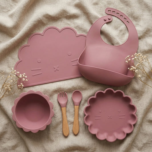 Baby Lyra Food Grade Silicone Feeding Set - Microwave Safe