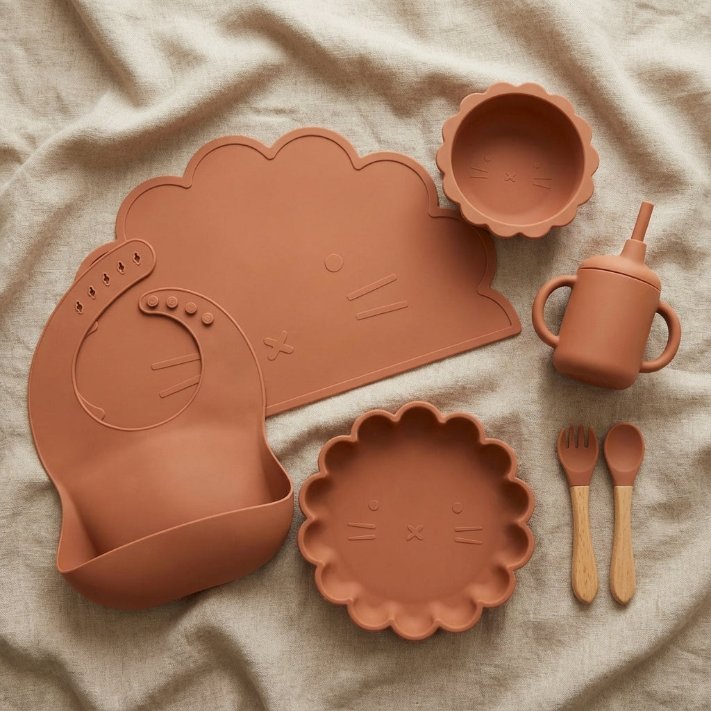 Baby Lyra Food Grade Silicone Feeding Set - Microwave Safe