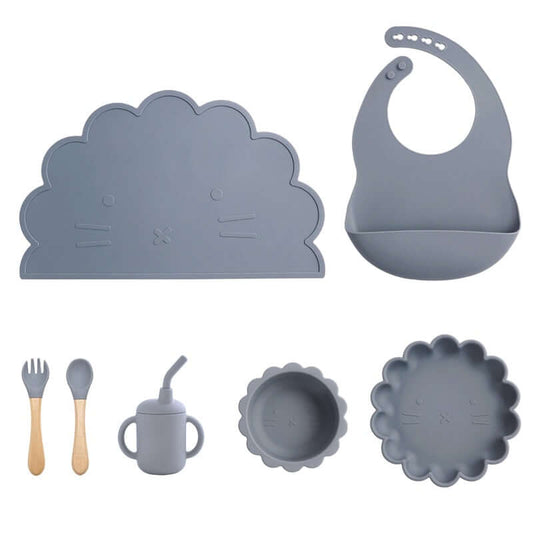 Baby Lyra Food Grade Silicone Feeding Set - Microwave Safe