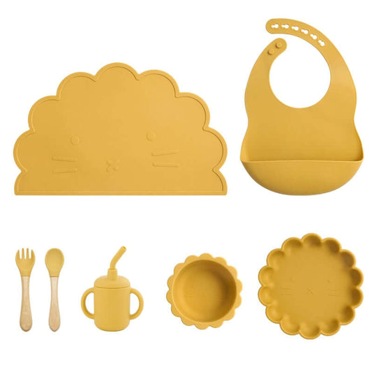 Baby Lyra Food Grade Silicone Feeding Set - Microwave Safe