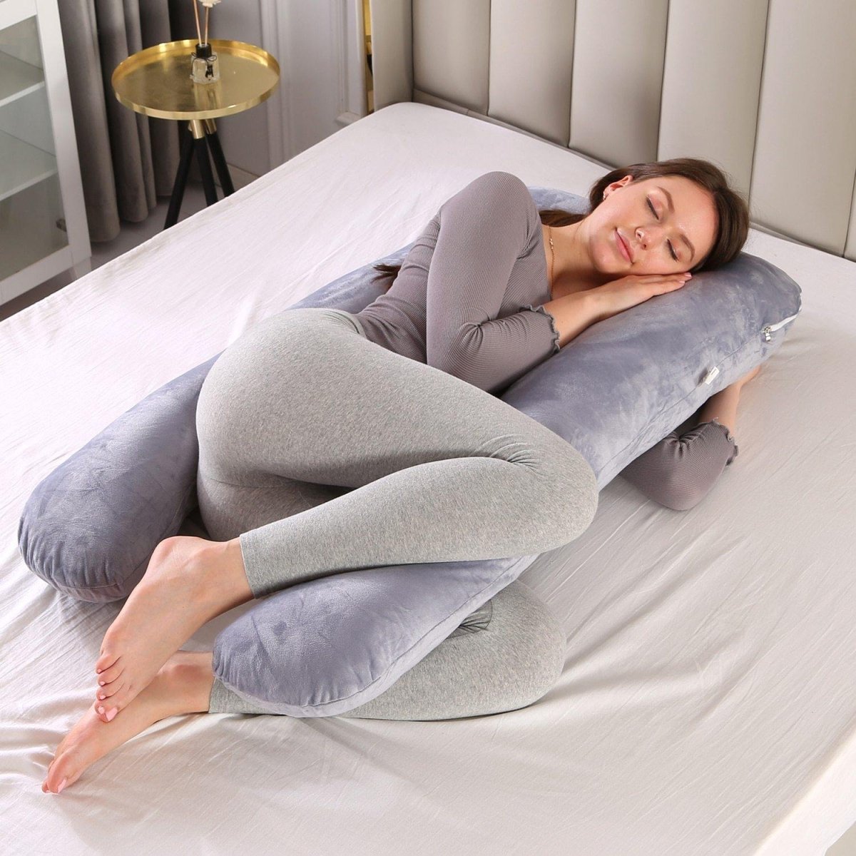 U-Shaped Pregnancy Body Pillow – Full Body Maternity Support
